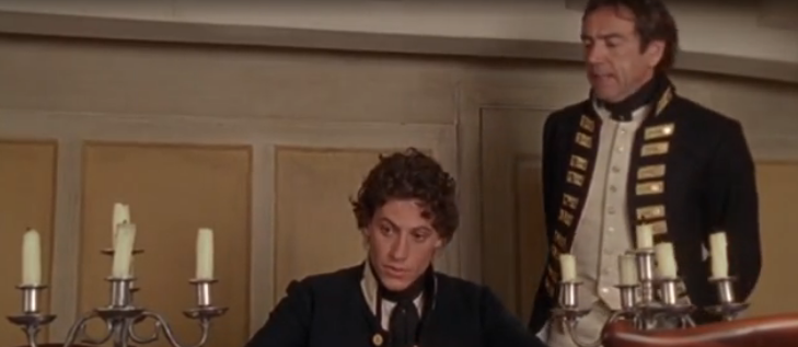 Хорнблауэр, а вы за большевиков или за коммунистов? Кадр из фильма Hornblower: The Examination for Lieutenant, 1998.