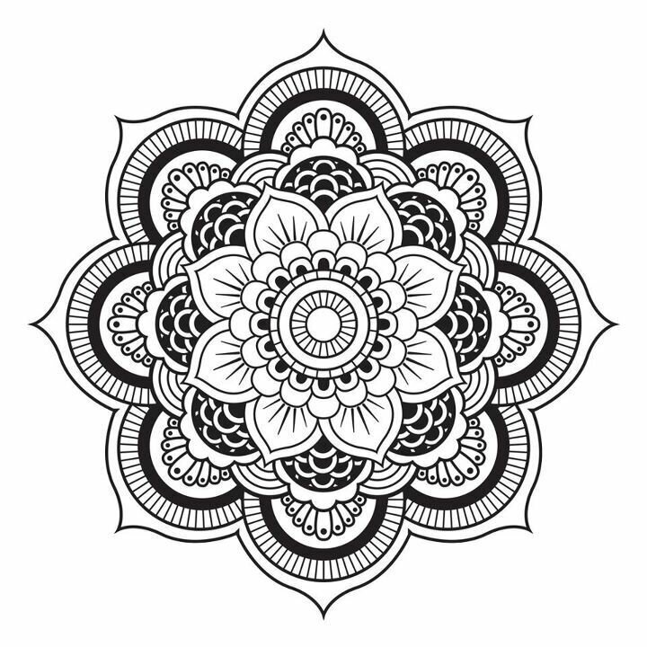                                                              Образец  трафаретов мандалы