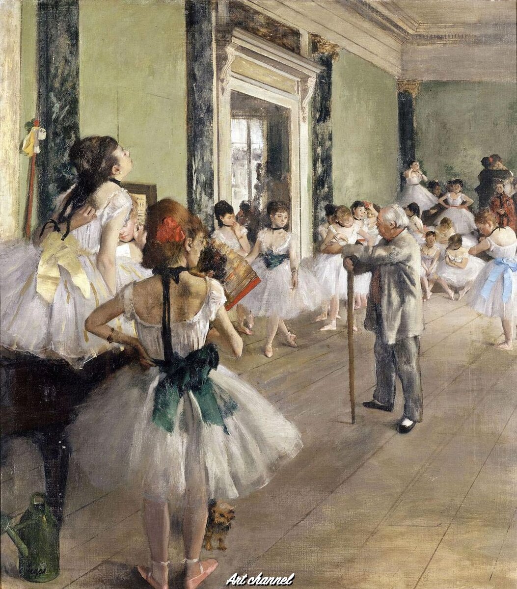 "Танцевальный класс", 1875г. Эдгар Дега