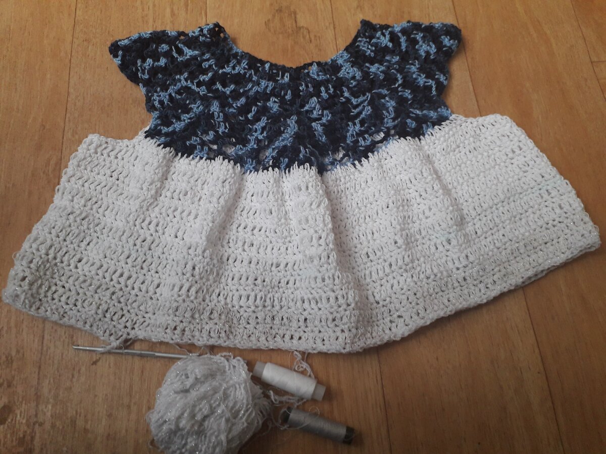 пробую вязать из швейных ниток