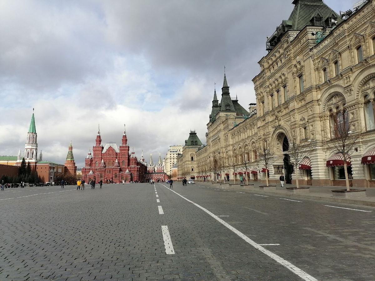Красная площадь в марте 2020 