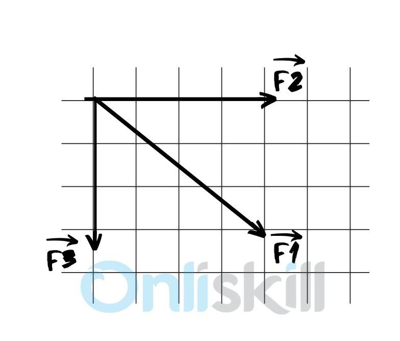 На рисунке представлены три вектора сил приложенных
