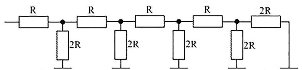 Схема r 2r. Цепочка сопротивлений r-2r матрица. ЦАП С резистивной матрицей r-2r. ЦАП на резисторах r-2r. Резисторная матрица r-2r.