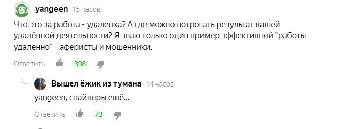Типичный пример не самых разумных высказываний