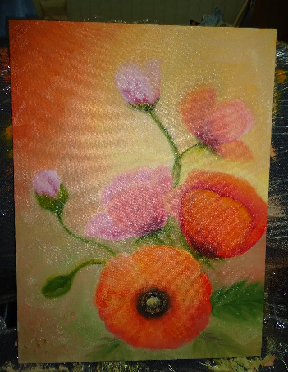 Мастер-класс по масляной живописи "Маки" (апрель, 2016 г.) 