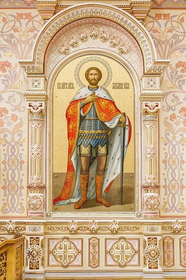 Икона Святого Благоверного князя Александра Невского, мастерская "Палехский иконостас"