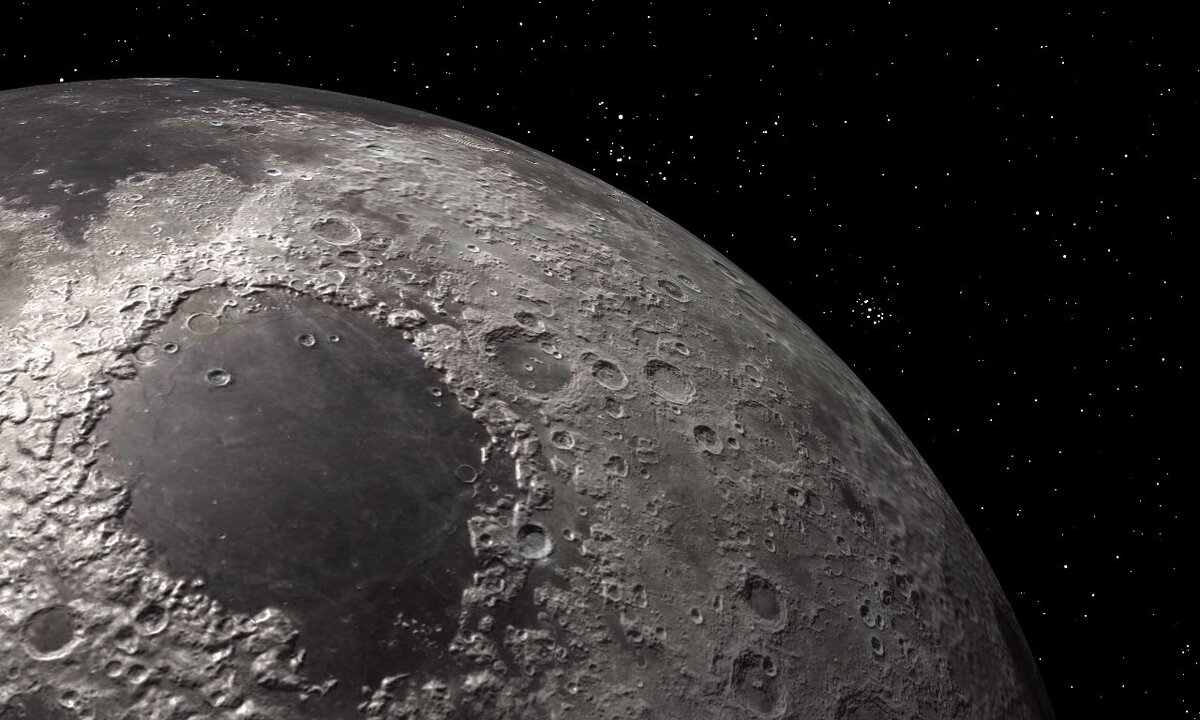 Вид на море Кризисов с орбиты Луны