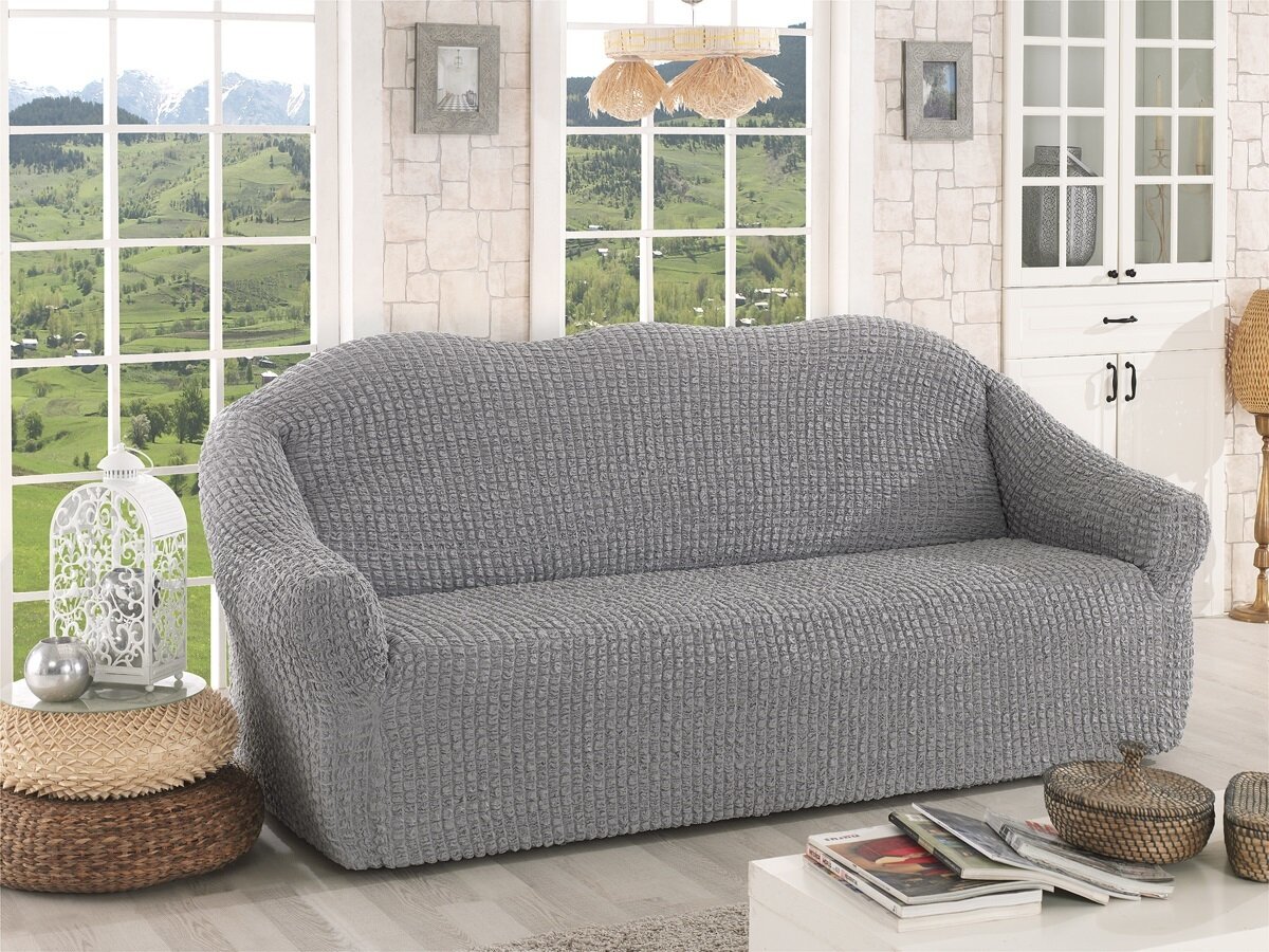 Чехол "KARNA" для дивана  трехместного, без юбки. 
Изображение с сайта https://melegimtekstil.ru