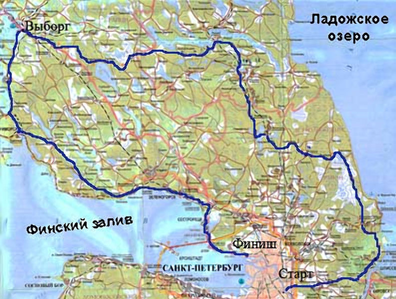 Карта-схема веломарафона-400