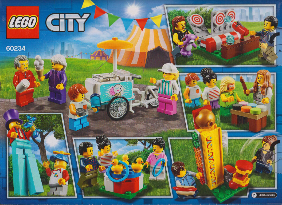 Оборотная сторона коробки набора «Весёлая ярмарка».