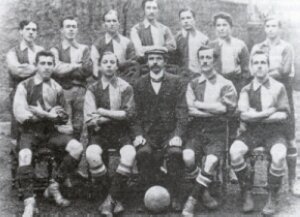 Команда «АФК Вршовице» (первое название ФК «Богемианс») в 1906 году