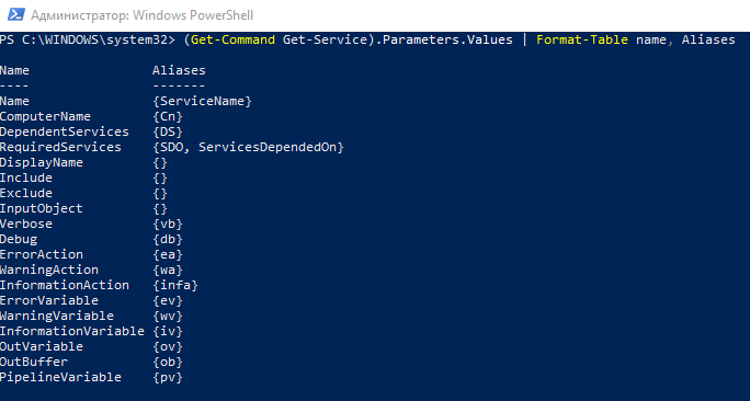 Командлеты powershell. Темп команда виндовс