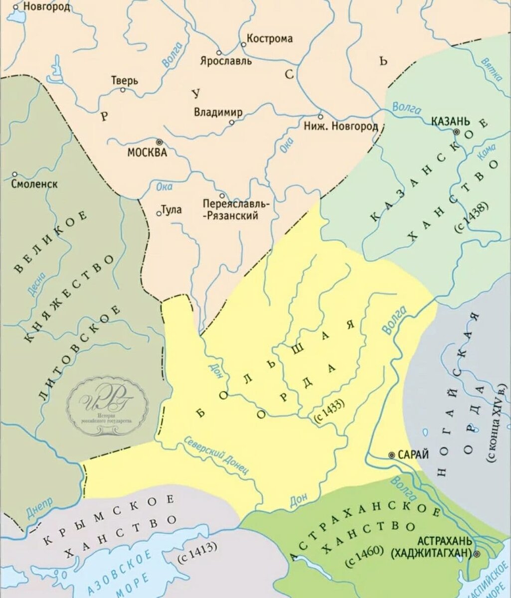 Казанское и астраханское ханство. Карта Казанского ханства в 15 веке. Астраханское ханство карта 16 век. Казанское ханство на карте 16 века. Распад золотой орды карта.