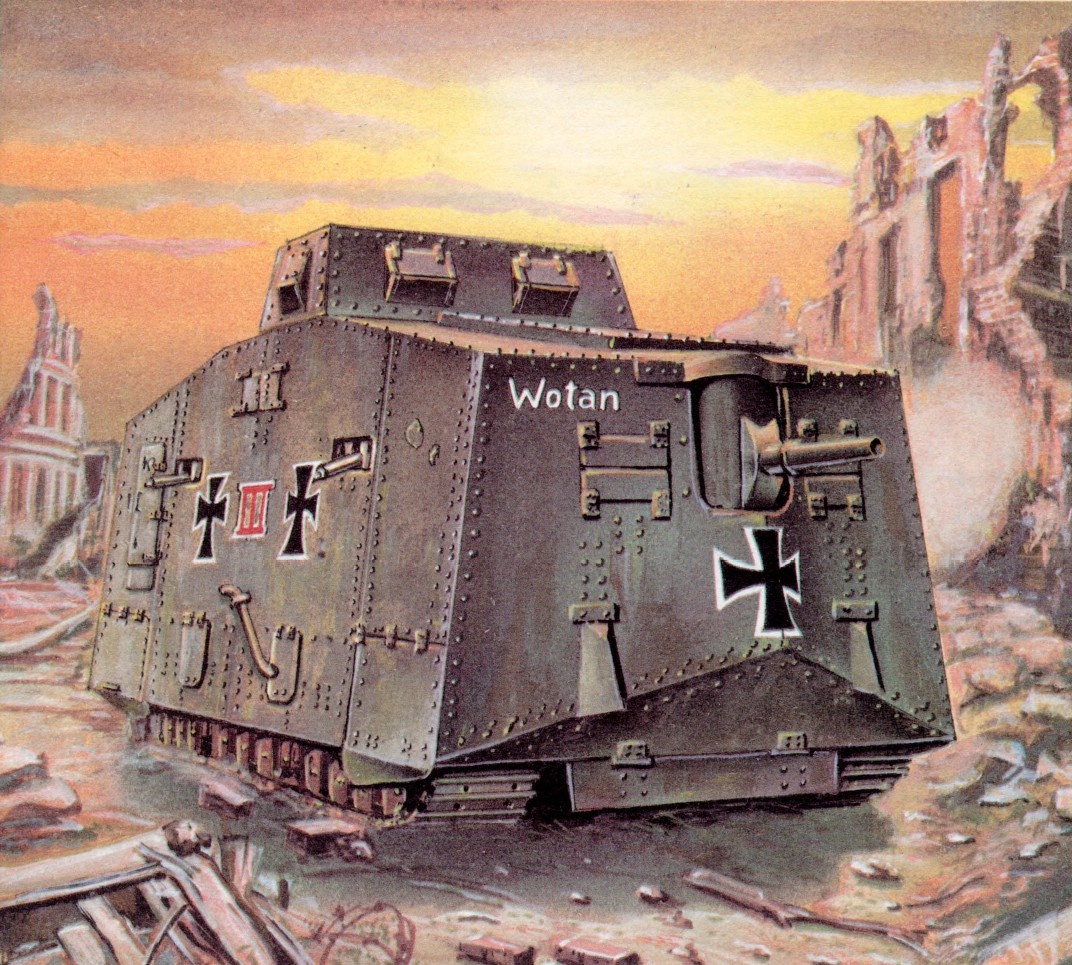 Танк A7V со своим собственным именем "Wotan"