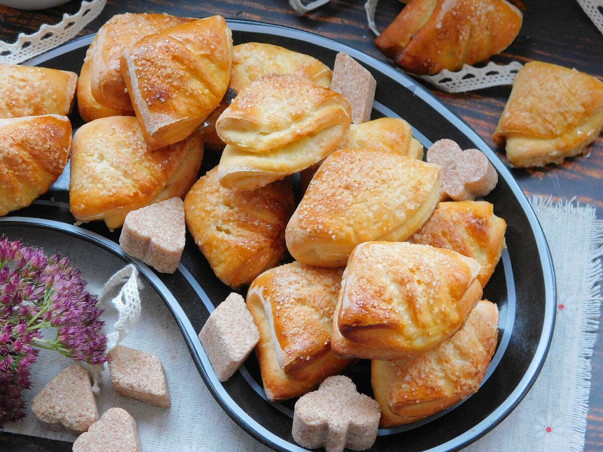 Творожное печенье гусиные лапки