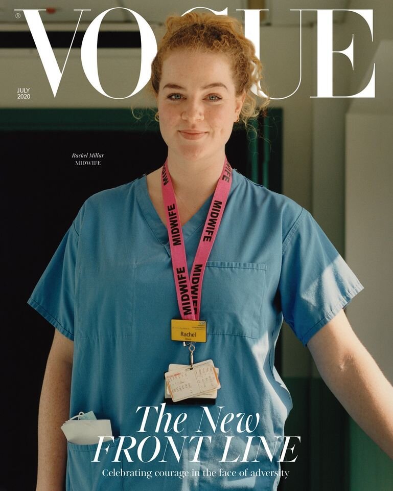 Источник: facebook.com/BritishVogue. На обложке июльского Vogue  в Великобритании  — акушерка Рейчел Миллар