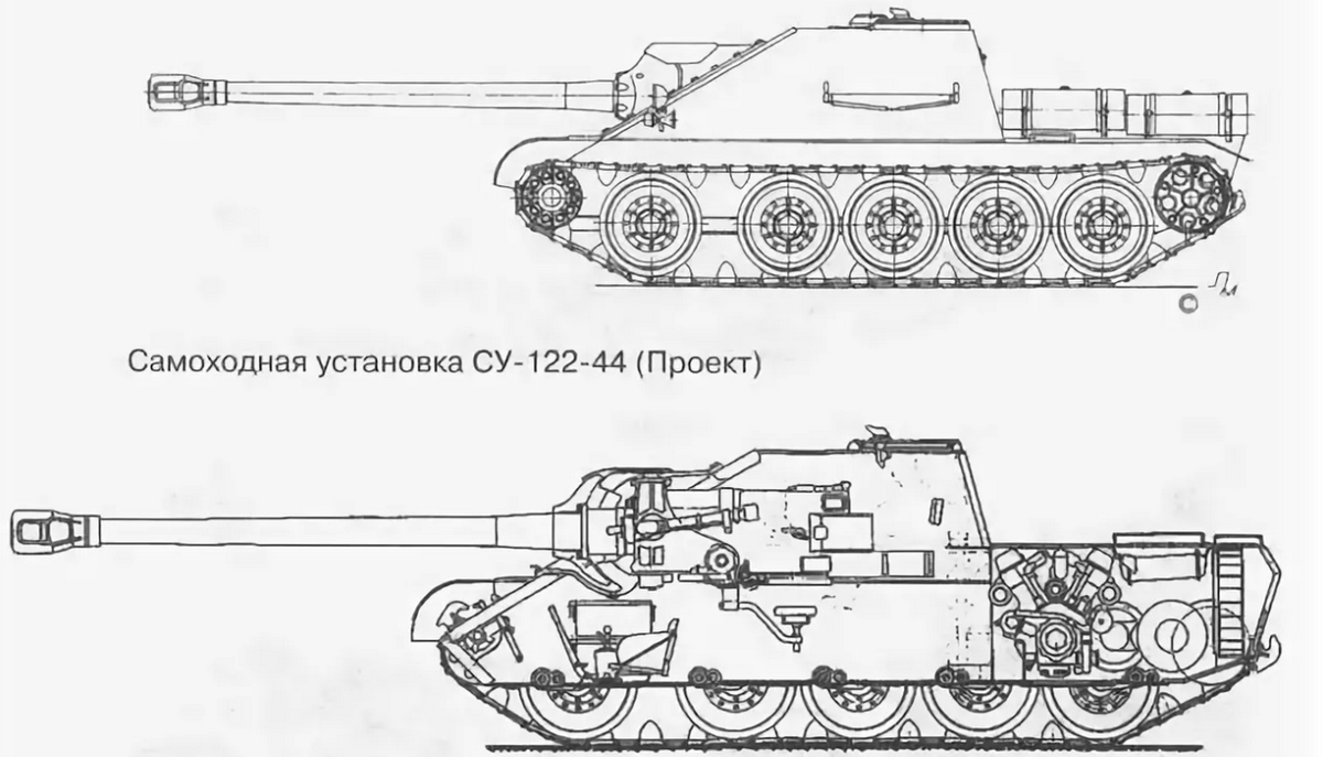 Су-122-44 на базе танка Т-44 и орудием Д-25-44С (изображения из открытого доступа)