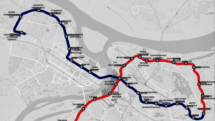 Метро в белграде схема