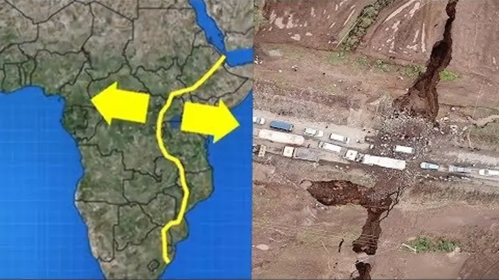 Жёлтая линия разлом, который является западным краем плиты Индийского океана.