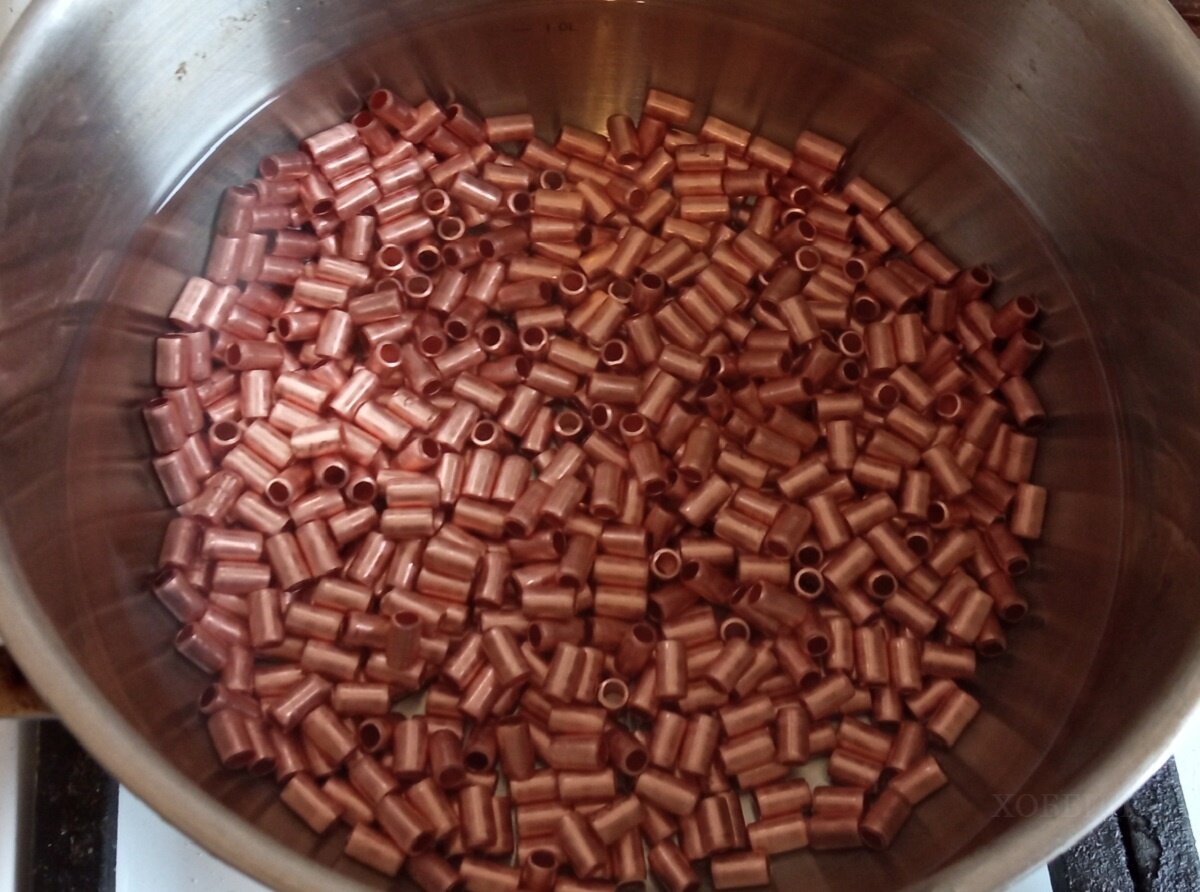 Подготовка медной насадки