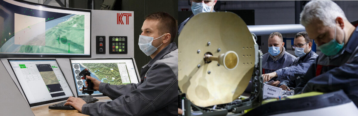 Тестовая аппаратура управления БПЛА "Орион" и антенна спутниковой связи. Отсутствует на базовой версии. / Источник фото: Яндекс.Картинки