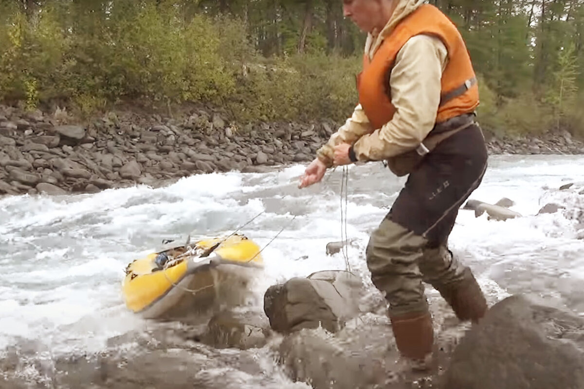 Байдарка на буксире