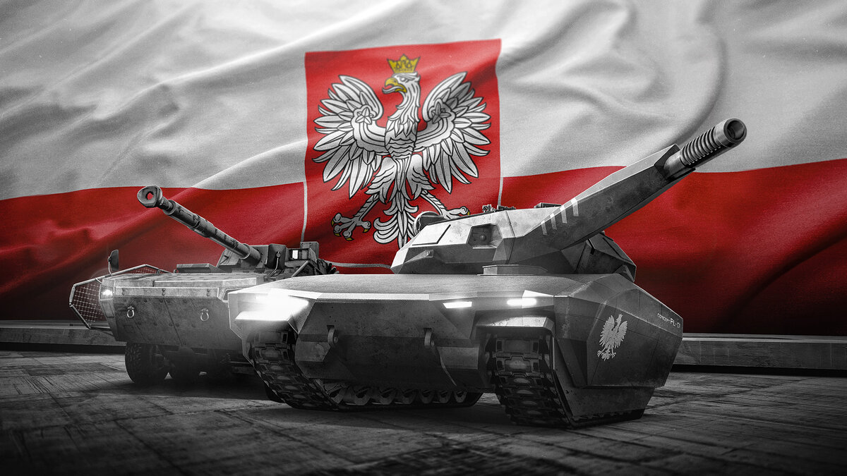Танки с флагами Польши уже на линии соприкосновения с армией России