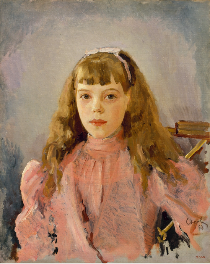"Великая княжна Ольга Александровна", В.А. Серов, 1893. Русский музей, Санкт-Петербург. Младшая дочь Александра III, художница, после революции эмигрировала, сначала в Данию (откуда родом была ее мать, императрица Мария Федоровна), затем в Канаду.