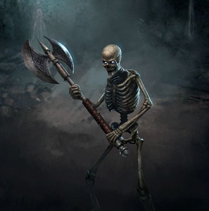 Скелет в подземелье. Скелет фэнтези. Скелет с мечом. Скелет лучник.