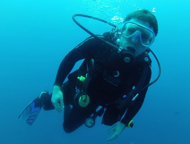 Михаил Коростелёв под водой. Источник: vk.com