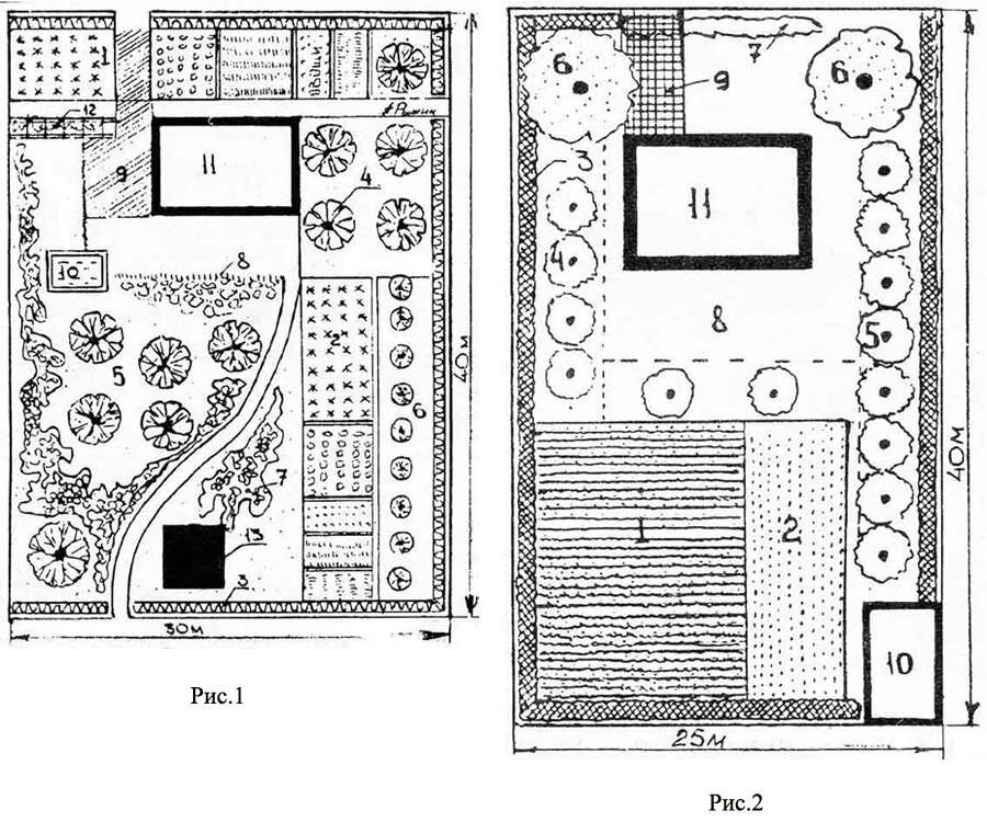 План сада огорода 10 соток