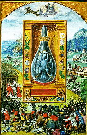 Аллегорическое изображение сепарации из алхимического трактата «Сияние солнца» (лат. «Splendor solis»)