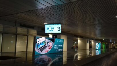 Нам не дали в Гульф Эйр никаких квитанции на багаж, мы до последнего думали, что багаж не прилетит в Домодедово. Лента в Домодедово, тревога до истерики. Фото автора.