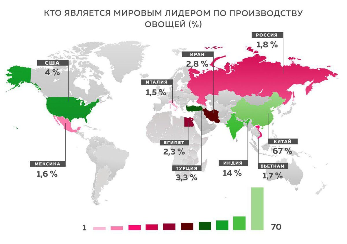 Крупнейшие мировые производители овощей в мире