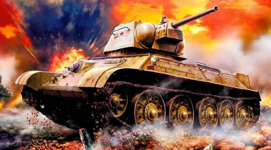 Т-34 советский танк времён Великой Отечественной Войны