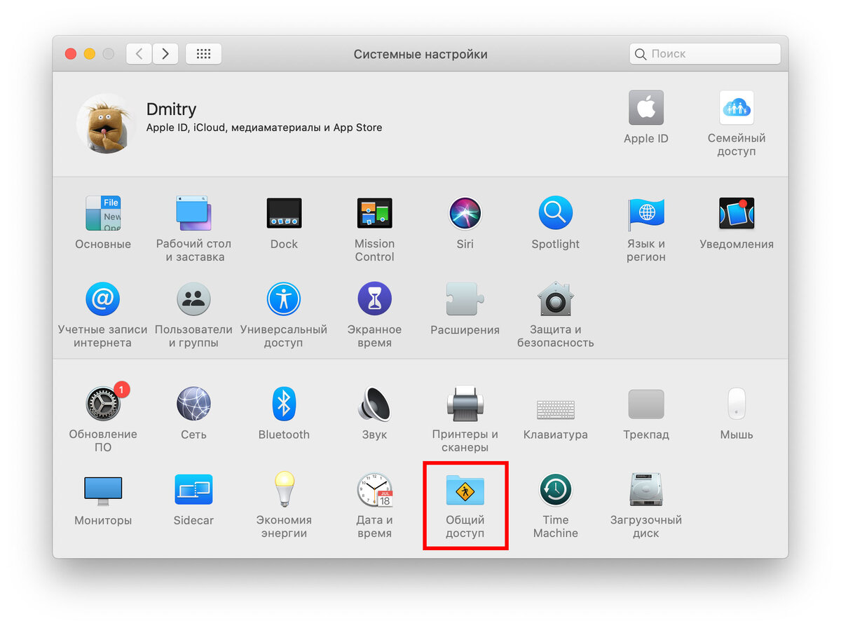 Настройка сетевого доступа к файлам и папкам в macOS