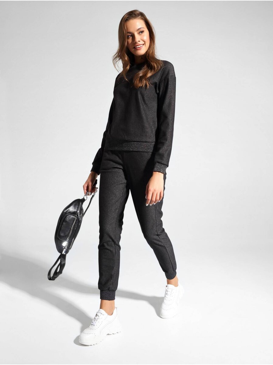 Трикотажные джоггеры из термохлопка SPORT LUX BLACK