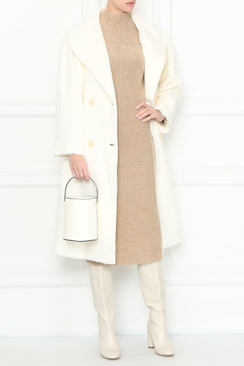 Бежевое платье из трикотажа Jil Sander