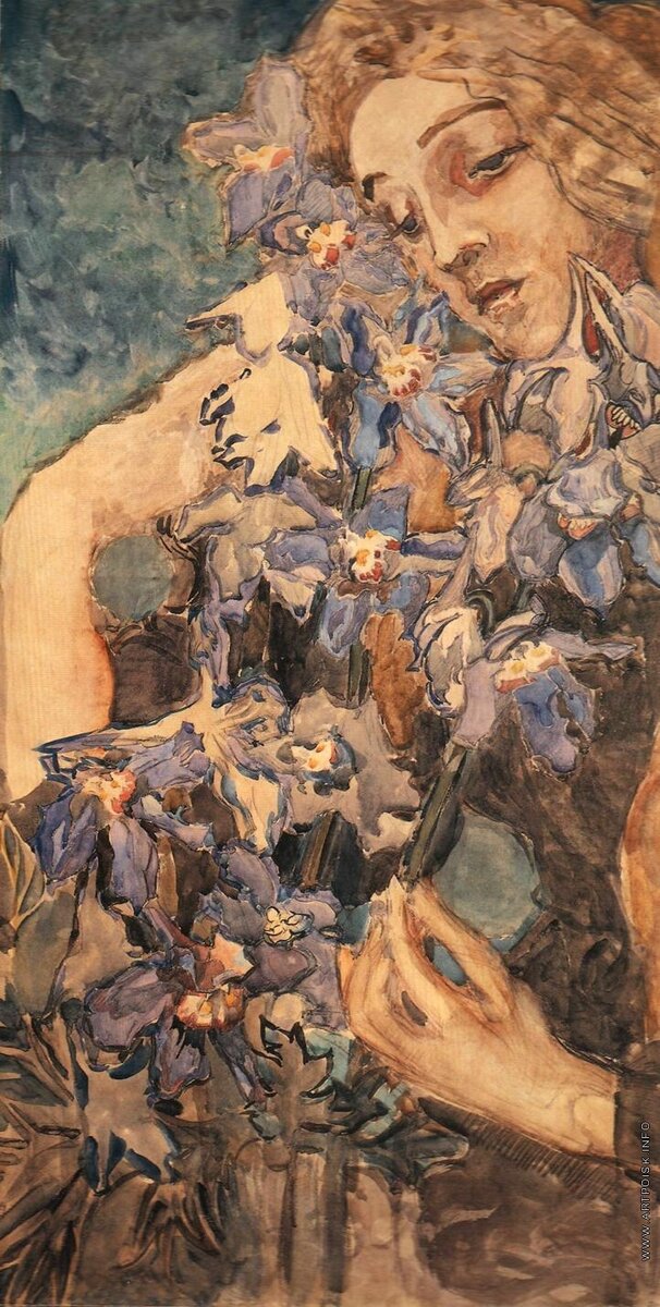 М. Врубель, Примавера, 94,6 х50,9 см. 1897 г.                                                             http://www.artpoisk.info