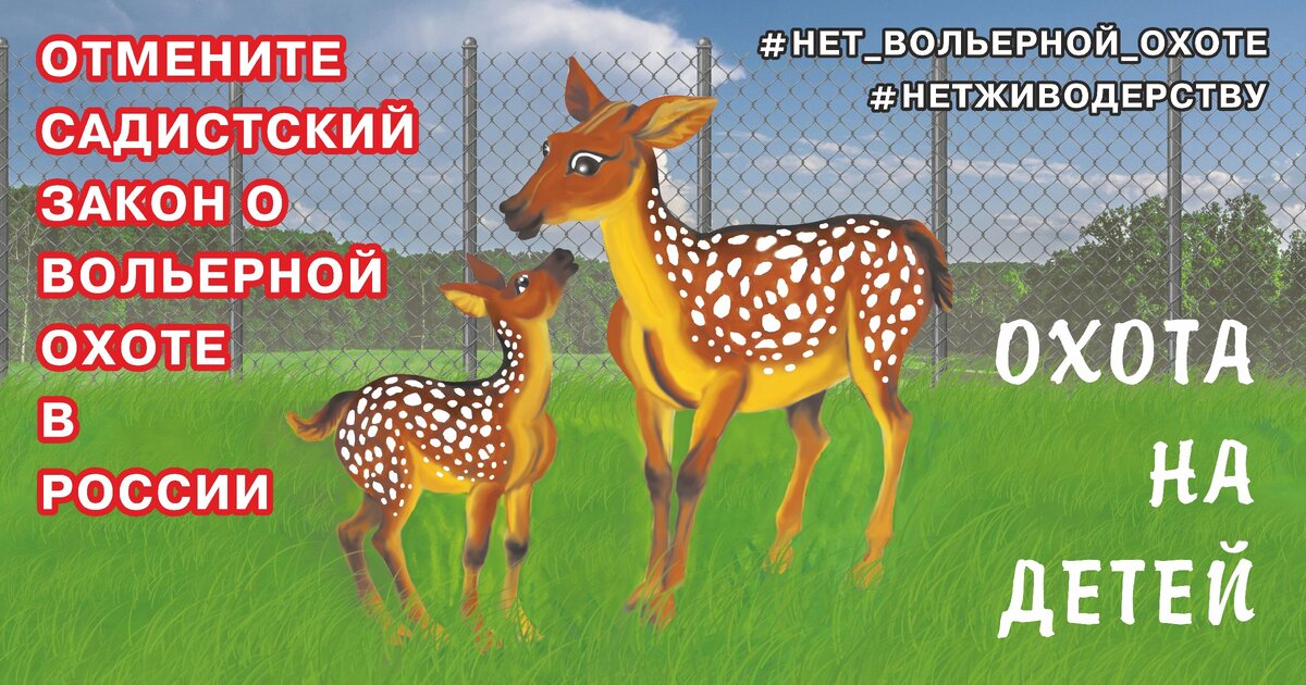 Мои плакаты против вольерной охоты