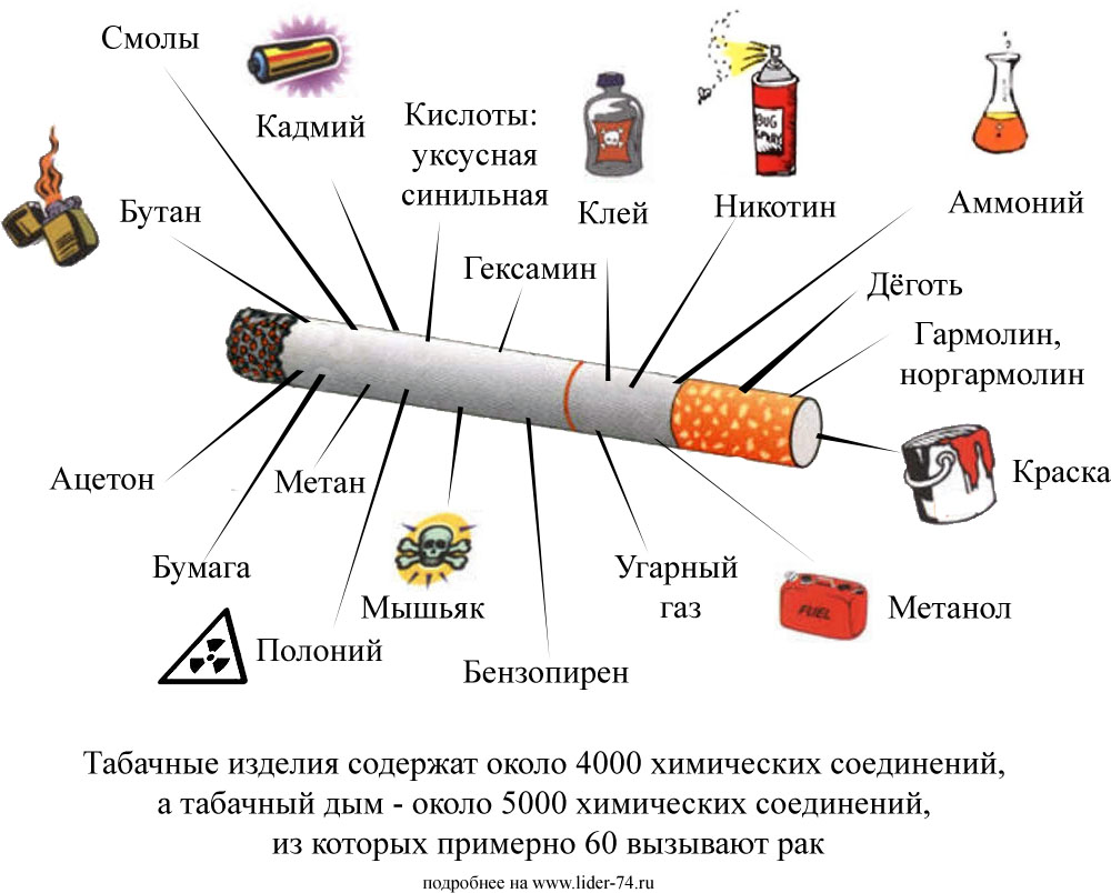 Состав Абсолютно любой сигареты