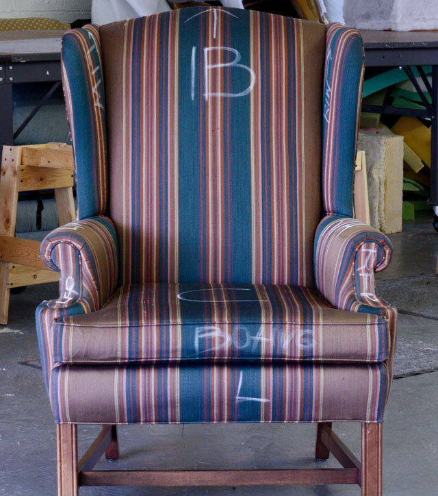 Обозначения кресла (вид спереди)