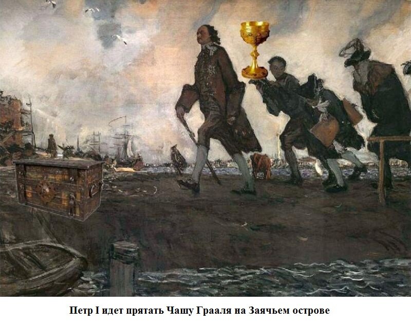 Коллаж на основе картины "Пётр I" художника В.А. Серова 1907 года