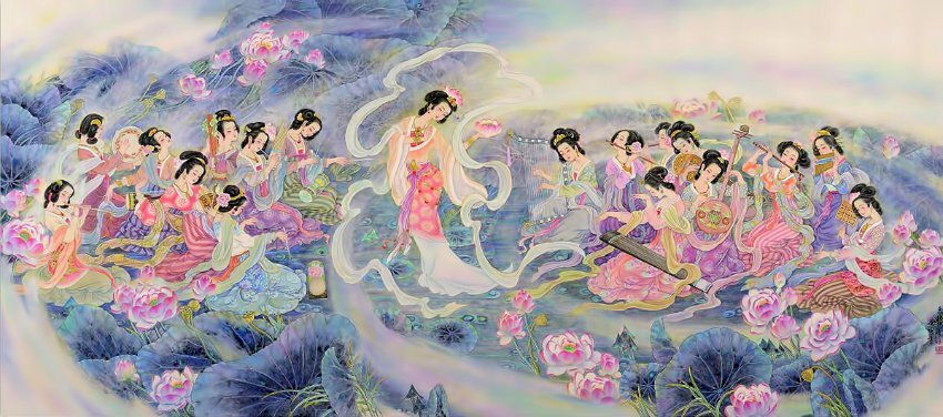 "Среди лотосов" Художник Чжан Су