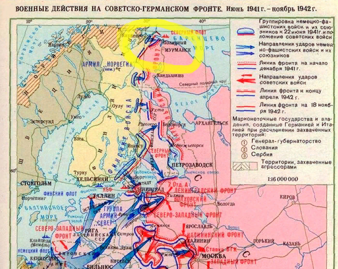 Карта боевых действий советско финской войны