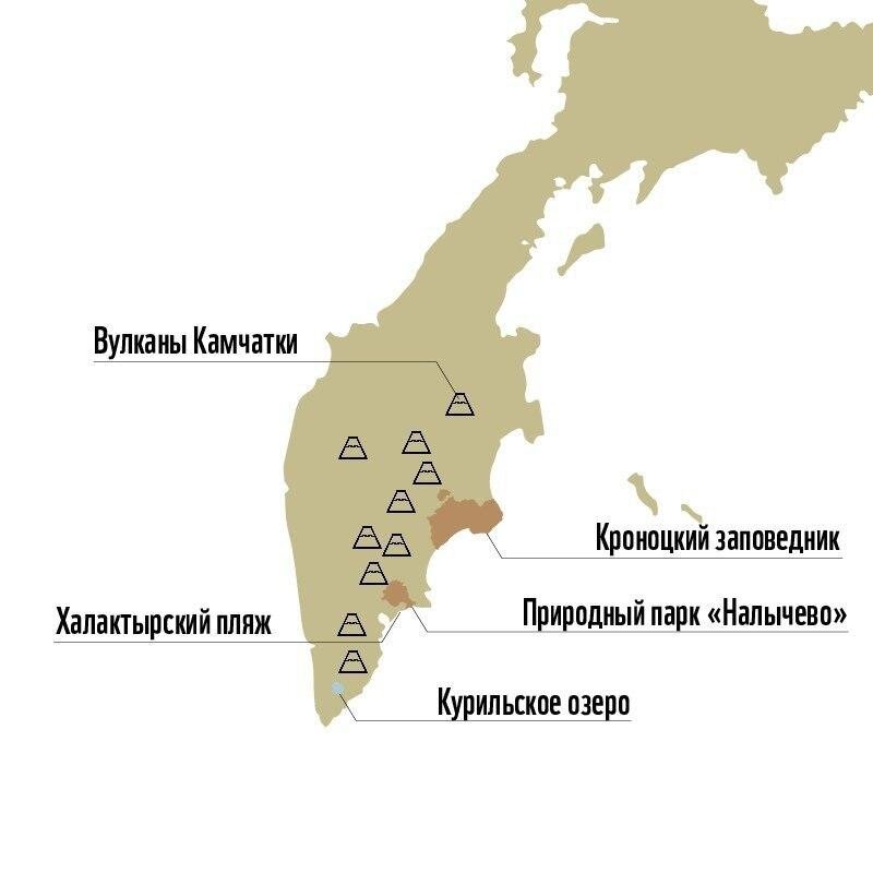 Показать карту где находится камчатка