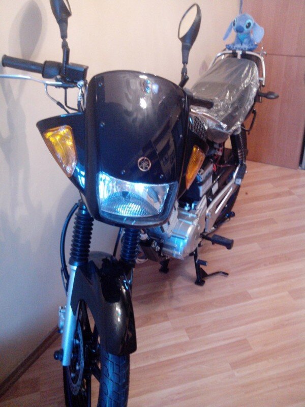 Мот был куплен новым прямо перед зимой. Жалко было его в гараж!