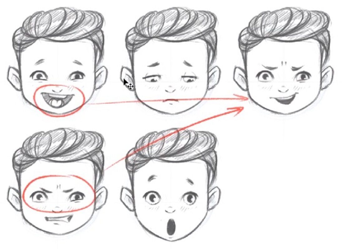 Скриншот из 5 урока В.Кошелевой по дизайну персонажей