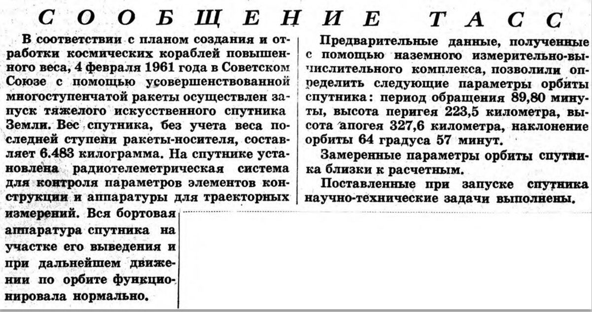 6 февраля 1961 года