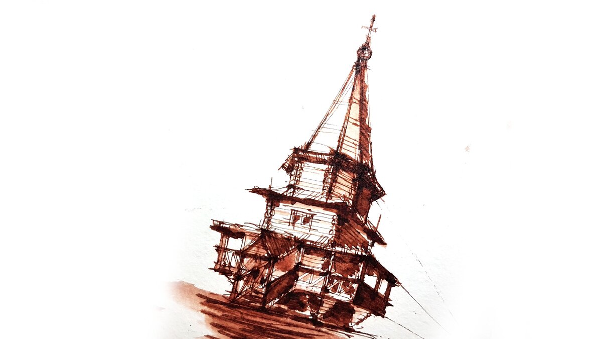 Кичигин Эдуард - рисование, деревянное зодчество